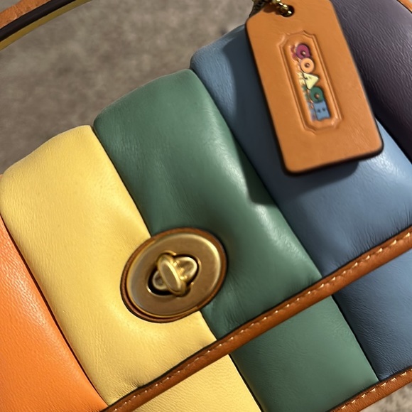 SOLD - COACH Turnlock 20 Rainbow - Picture 3 of 5